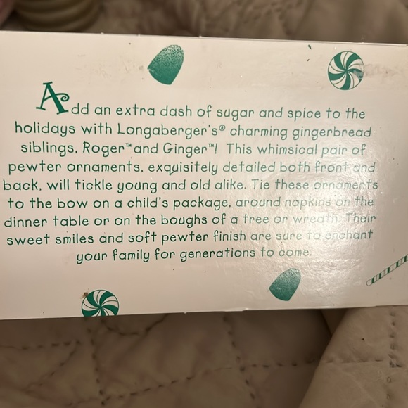 Roger &Ginger pewter longenberger ornaments - Picture 4 of 5